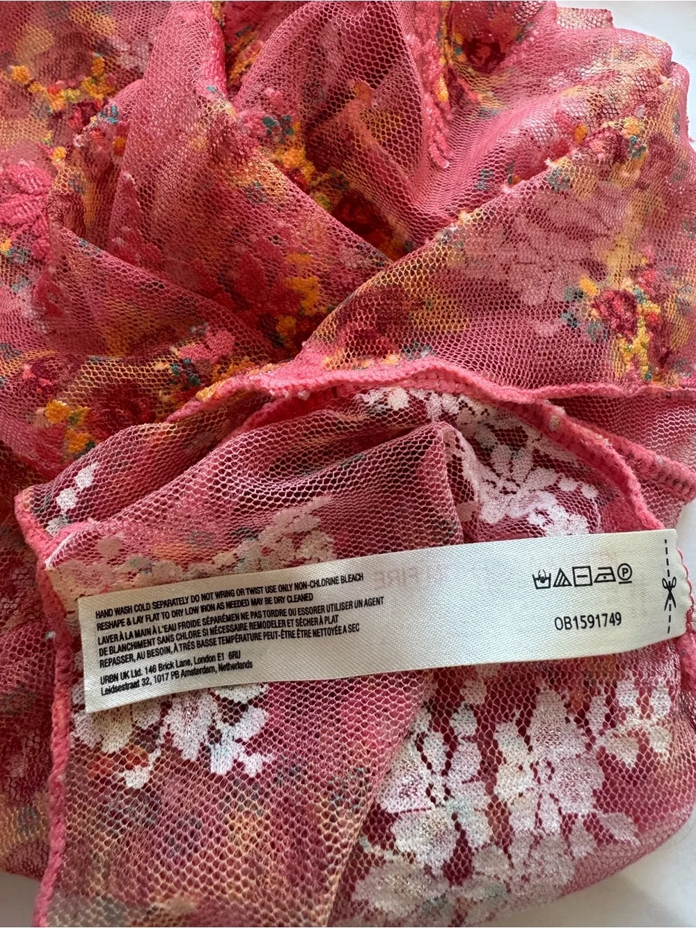 Intimately Free People Lady Lux Printed Layering Top Coral Paradise Combo Floral